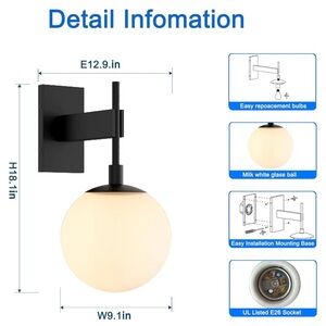 Hyunbae Outdoor Wall Sconce, 18" Large Size Wall Light